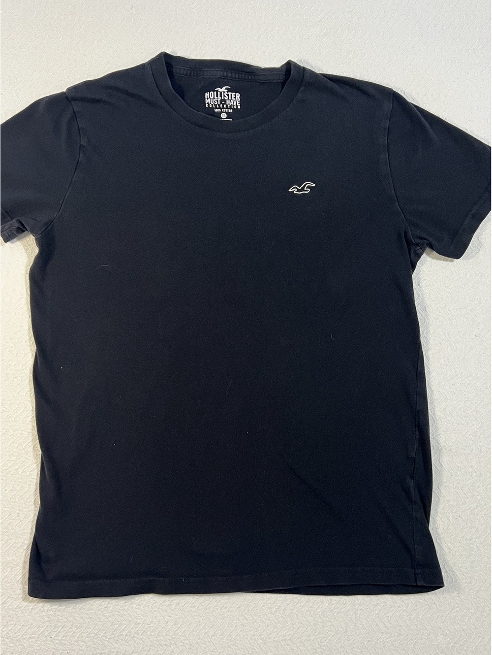 Hollister Must-Have Collection Black Cotton T-Shirt XS